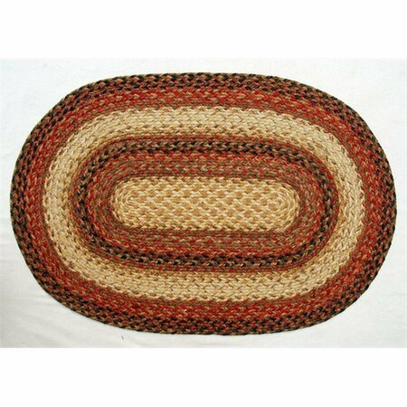 HOMESPICE DECOR Russet Hudson Jute Braided Rugs - Oval 505040